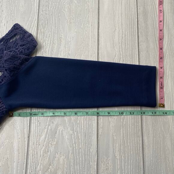 Lilly Pulitzer Women's Navy Blue Remmy Lace Bodice Fit n Flare Dress Size Small - Picture 6 of 9